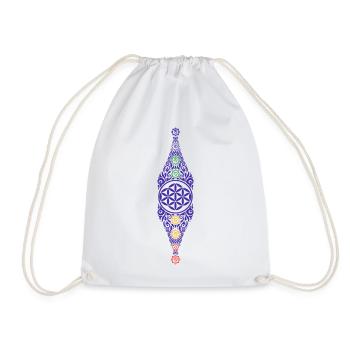 Spiritualität Meditation Heilige Geometrie Lotus - Turnbeutel - Weiß - Vorne