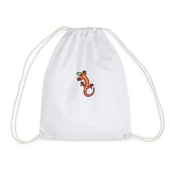 gecko - Drawstring Bag - white - Front