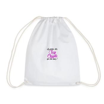 Je préfère être trop chiante que pas assez - Sac de sport léger - blanc - Devant
