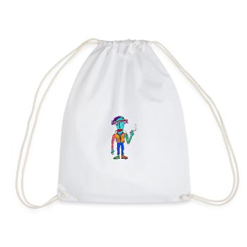 Créature cubiste colorée avec une cigarette - Sac de sport léger - blanc - Devant