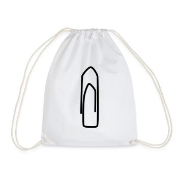 Paper clip individually - Drawstring Bag - white - Front