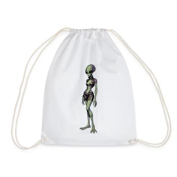 Aventure féminine extraterrestre verte - Sac de sport léger - blanc - Devant