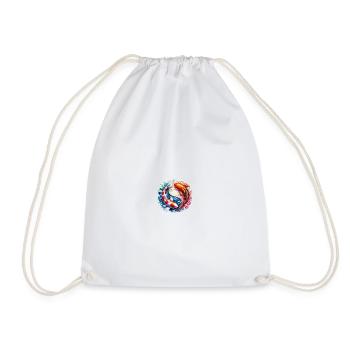 Koi carp - Drawstring Bag - white - Front