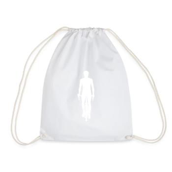 Cycling Mtb Men Bicycle Bicycle Cyclist - Drawstring Bag - white - Front