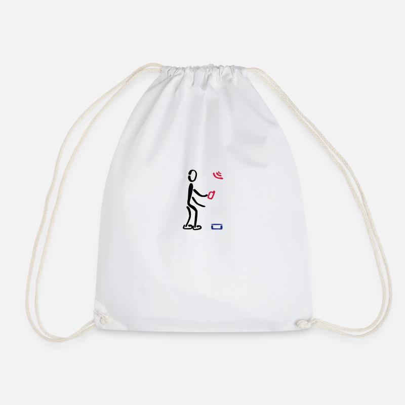 Geocacher Geocaching 3F - Drawstring Bag - white