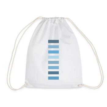 Shades of blue - Drawstring Bag - white - Front