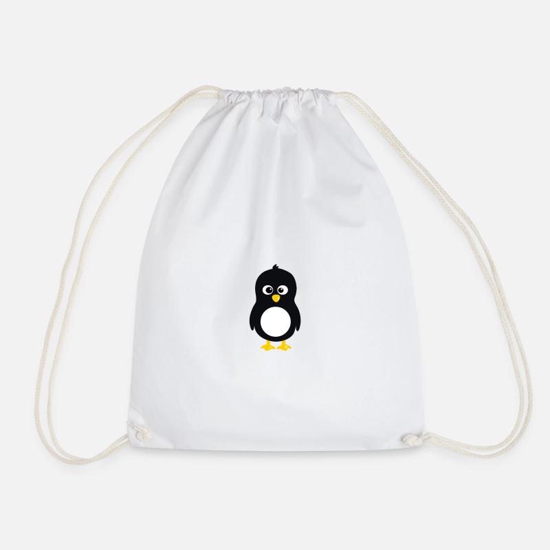 Linux-Pinguin - Turnbeutel - Weiß