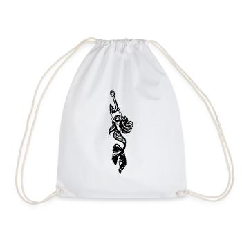 sirène avec hameçon - Sac de sport léger - blanc - Devant