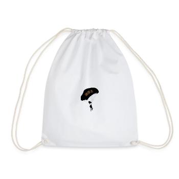 Japanese Motivational Paragliding - Drawstring Bag - white - Front