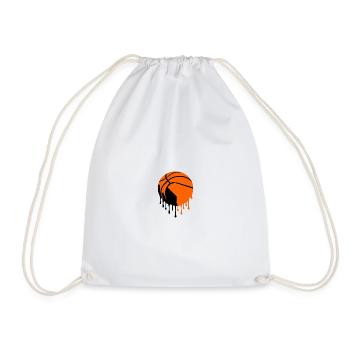 Dripping Basketball Street Art - Drawstring Bag - white - Front