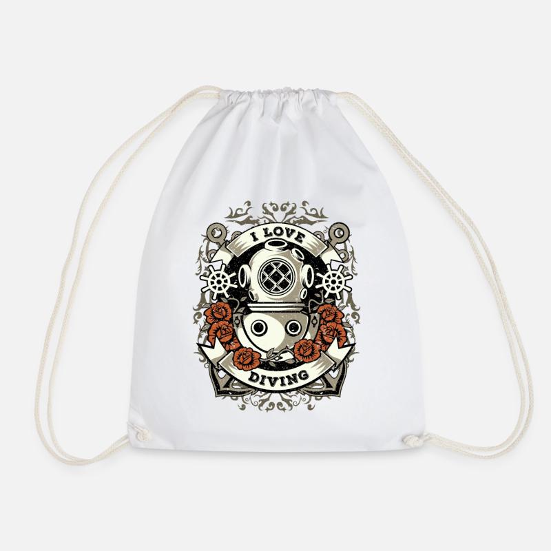 J'aime la plongée - Plongée sous-marine - Sac de sport léger - blanc
