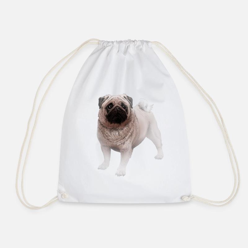 Mops - Turnbeutel - Weiß