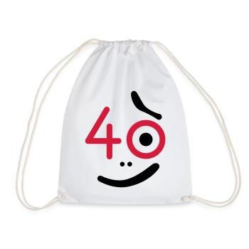 40 Jahre - so what? - Turnbeutel - Weiß - Vorne