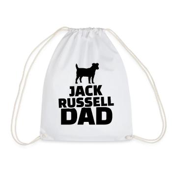 Jack Russel Dad - Drawstring Bag - white - Front