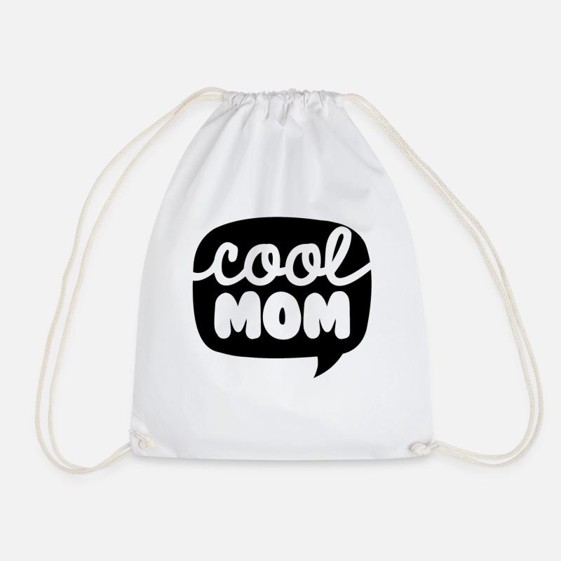 Cool mom - Drawstring Bag - white