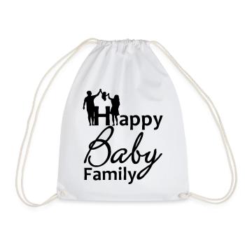 Happy Baby Family Family Cadeau de naissance de l’enfant - Sac de sport léger - blanc - Devant