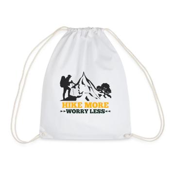 hiking, hiking, leisure, hobbies, mountain - Drawstring Bag - white - Front