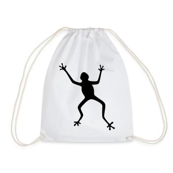 Frosch Silhouette: Tropisch, Regenwald - Turnbeutel - Weiß - Vorne