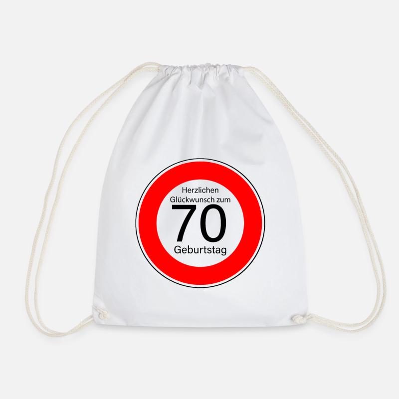 70. Geburtstag - Turnbeutel - Weiß