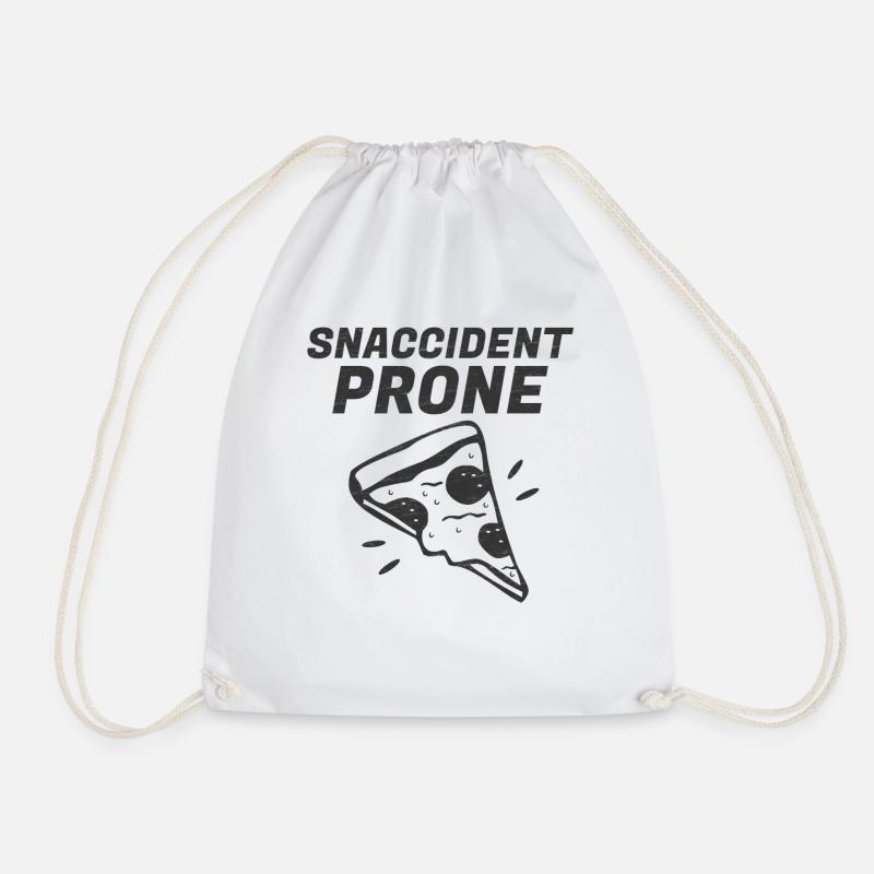 Snaccident Prone - Drawstring Bag - white