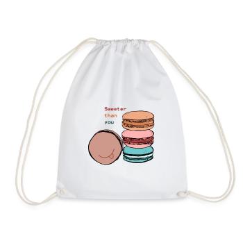 Macaroon - Drawstring Bag - white - Front