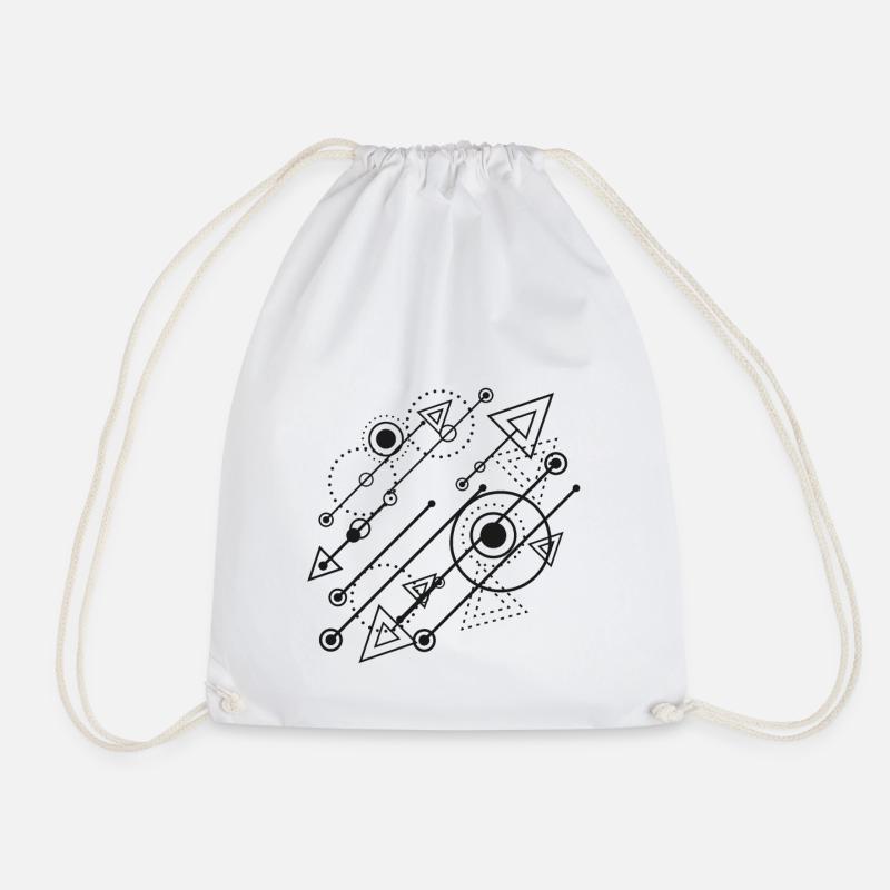 Flux d’énergie géométriques - Sac de sport léger - blanc