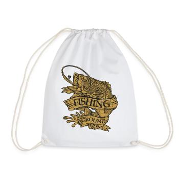 Angler Fischer Modern fish - Drawstring Bag - white - Front