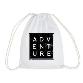 adventure - Drawstring Bag - white - Front