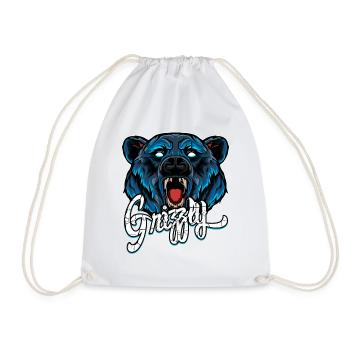 Grizzly - Drawstring Bag - white - Front