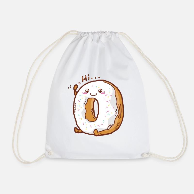 Donut Kawaii - Turnbeutel - Weiß