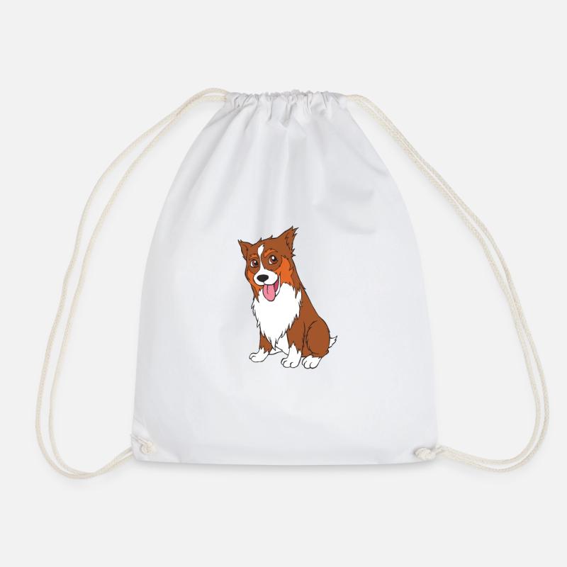 Australian Shepherd Welpe - Turnbeutel - Weiß