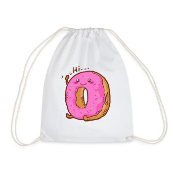 Donut Donuts Kawaii Süßigkeit Zuckerguss Süß - Turnbeutel - Weiß - Vorne