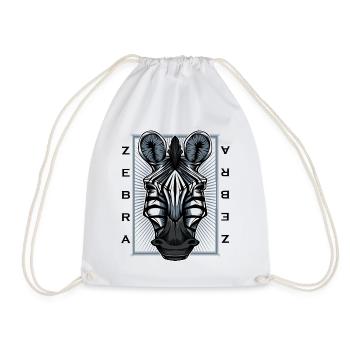 Zebras - Turnbeutel - Weiß - Vorne