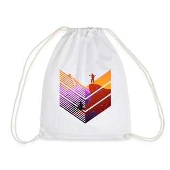 Cadeau de randonnée randonnée alpiniste Bergstein - Sac de sport léger - blanc - Devant