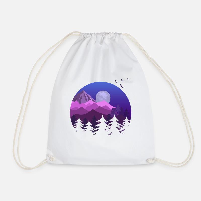 wilderness - Drawstring Bag - white