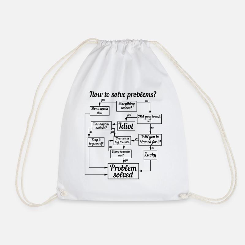 DIY problem solver - Drawstring Bag - white
