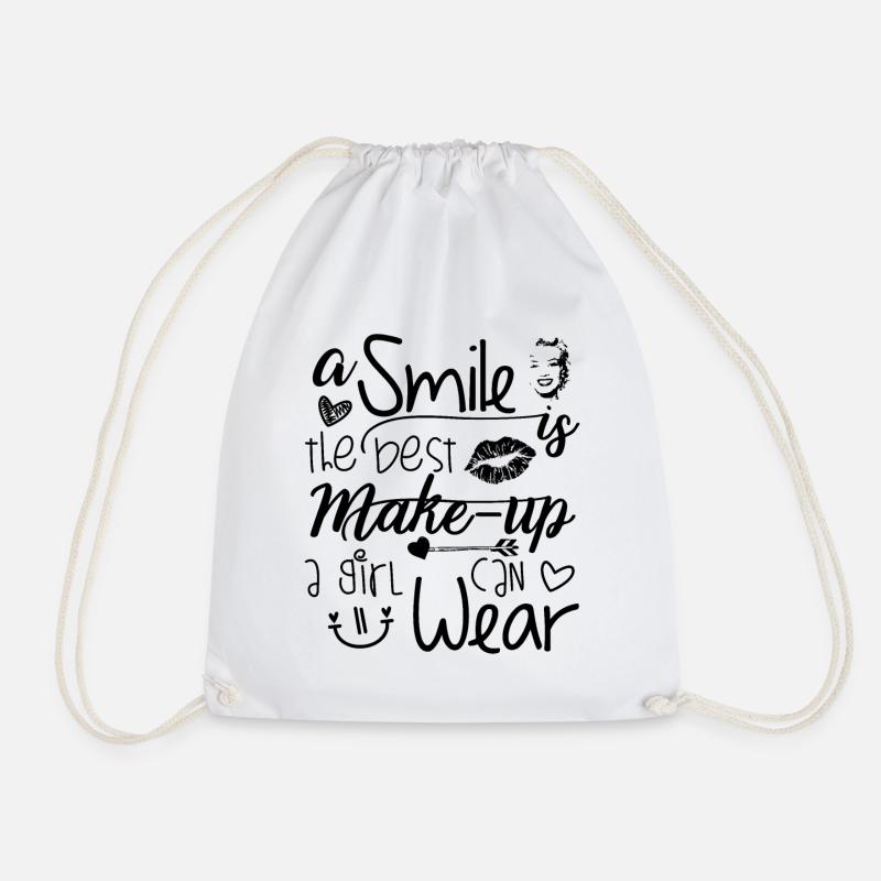 Make up - Drawstring Bag - white