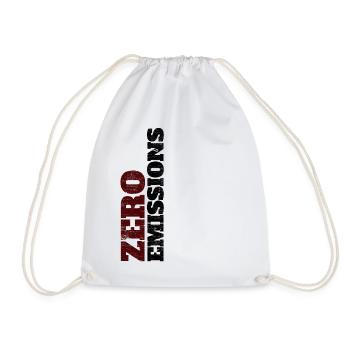 Zero emissions / electric driving / electric car - Drawstring Bag - white - Front