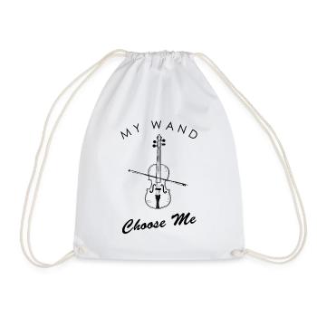 Geige Musik Design - My Wand Choose Me - Turnbeutel - Weiß - Vorne