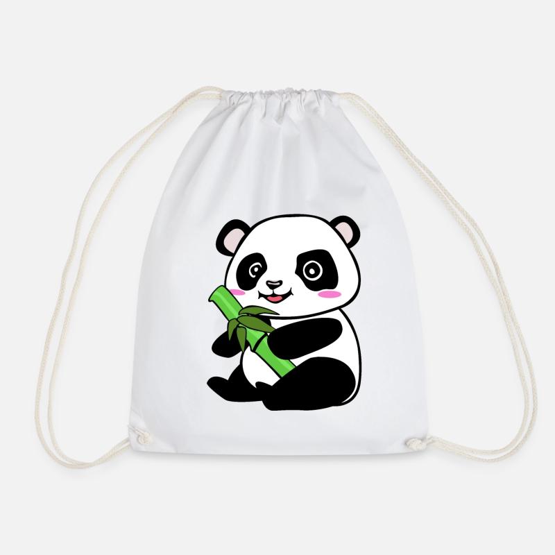 Pandabär - Turnbeutel - Weiß