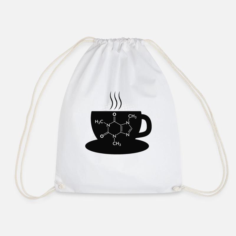Kaffee Caffeine Molecule - Turnbeutel - Weiß