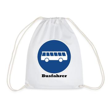 Busfahrer - Turnbeutel - Weiß - Vorne