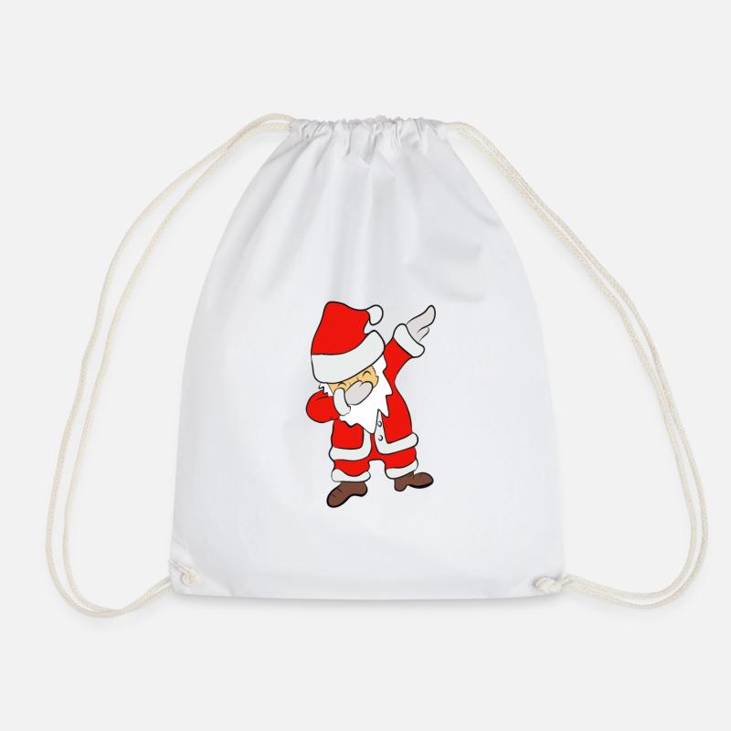 Dabbing Tanzender Nikolaus - Turnbeutel - Weiß