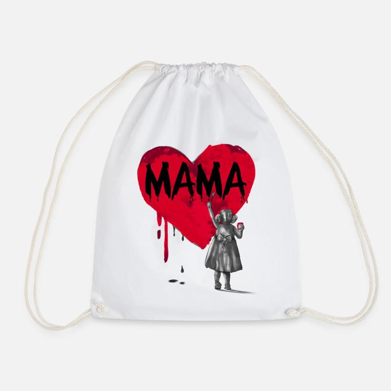 Mama - Tochter - Turnbeutel - Weiß