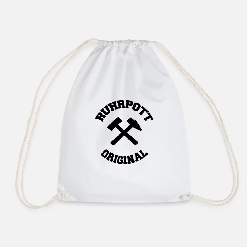 Ruhrpott Original Schlägel und Eisen - Turnbeutel - Weiß