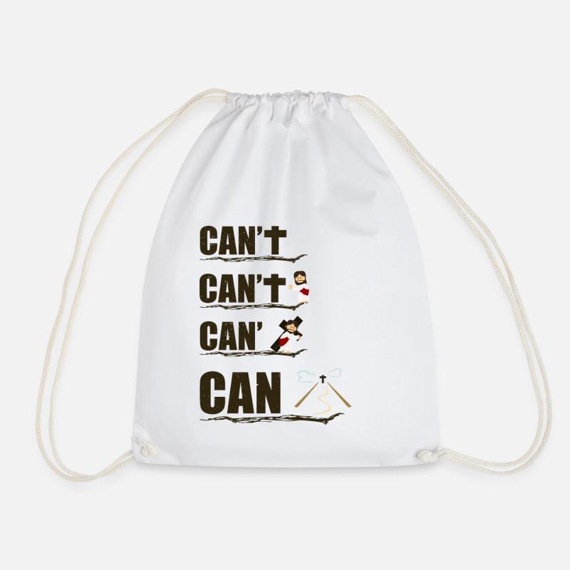 Can't Can Jesus | Konfirmation Kommunion Geschenk - Turnbeutel - Weiß