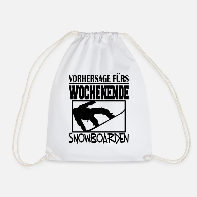 Snowboard Wochenende! Snowboard Geschenk Winter - Turnbeutel - Weiß