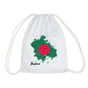 People's Republic of Bangladesh | Outline gift idea - Drawstring Bag - white - Front
