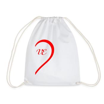 Un coeur moitié / amour, cadeau cool - Sac de sport léger - blanc - Devant