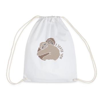 Je te paresse t-shirt Drôle paresse Saint Valentin - Sac de sport léger - blanc - Devant